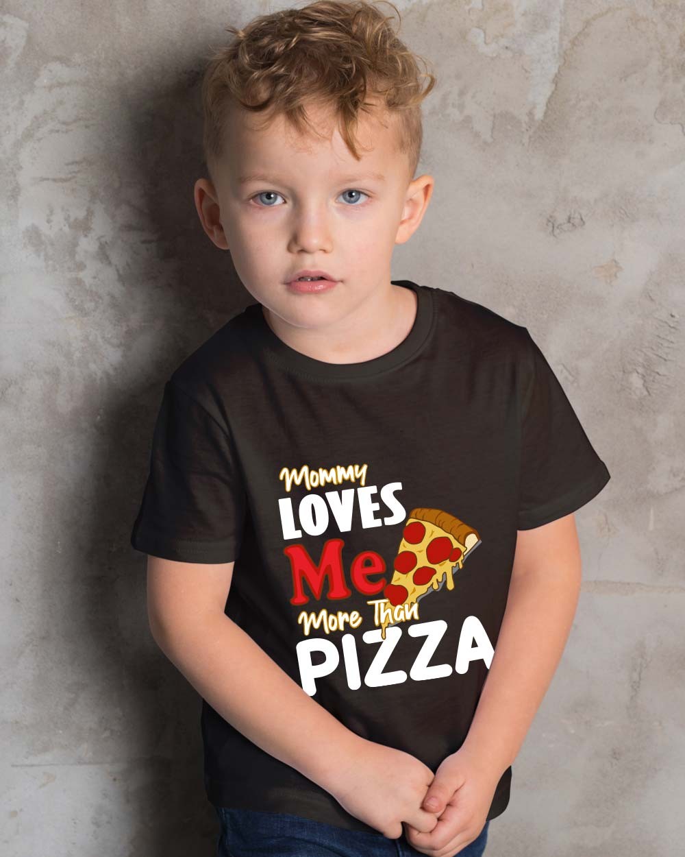 My Daddy Loves Me More Than Pizza Toddler/Kids Short Sleeve T-Shirt 