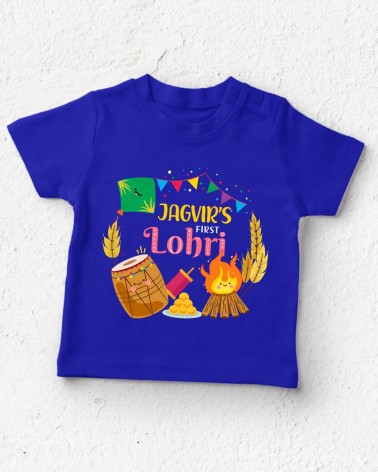First Lohri Blue T-shirt